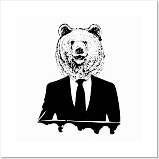 Mr. Bear Funny Bear Posters and Art